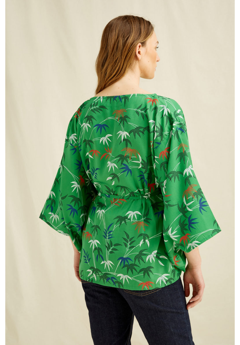 People Tree V&A bamboo print top,S
