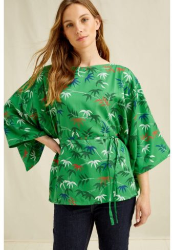 People Tree V&A bamboo print top,S